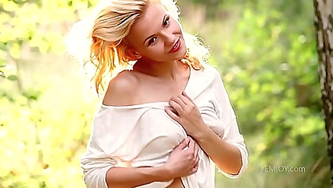 Sexy blonde swallows a big load