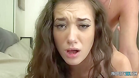 Sexy young chick with hot cum in the bathroom