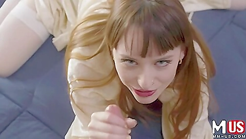 Horny girl takes a huge cock