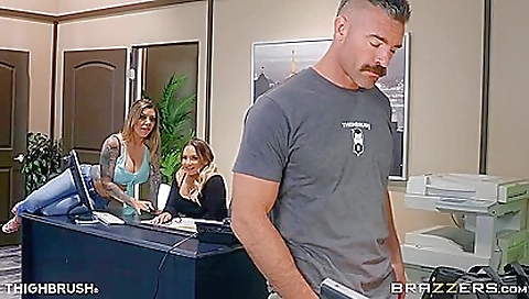 Sexy blonde fucked in her black lingerie