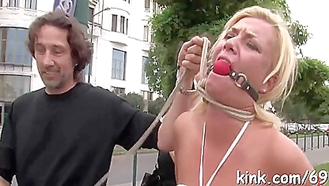 Sexy brunette hair in red lingerie and mouth