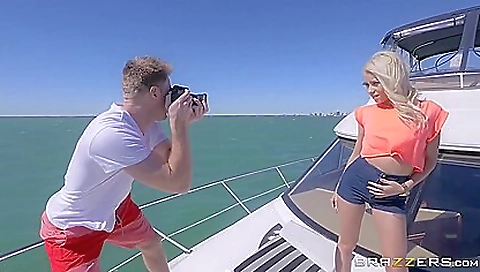 Slutty blonde gets her tight pussy pounded